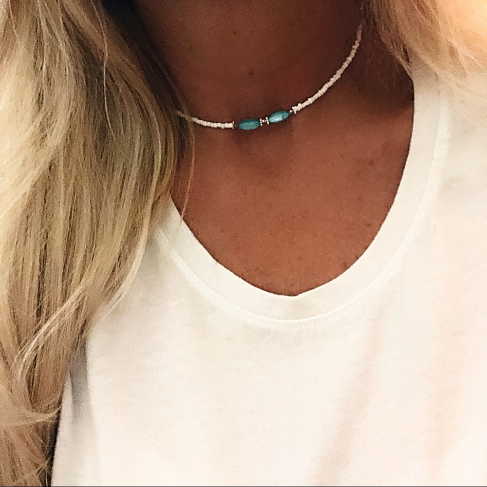 COPY - COPY - COPY - 🏝Beach beaded necklace,beaded choker,boho choker